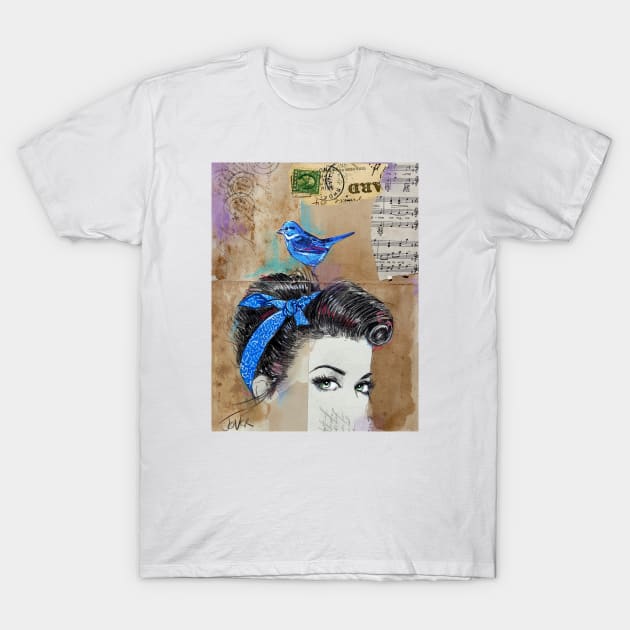 Blue somethings T-Shirt by Loui Jover 